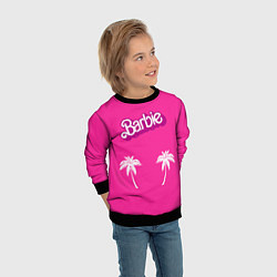 Свитшот детский Barbie пальмы, цвет: 3D-черный — фото 2