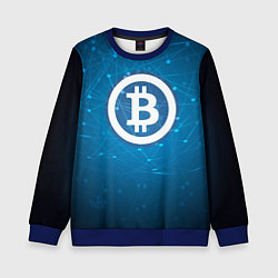 Детский свитшот Bitcoin Blue