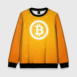 Свитшот детский Bitcoin Orange, цвет: 3D-черный