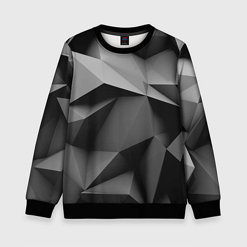 Детский свитшот Gray abstraction / 3D-Черный – фото 1