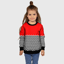 Свитшот детский Твин Пикс: узор, цвет: 3D-черный — фото 2