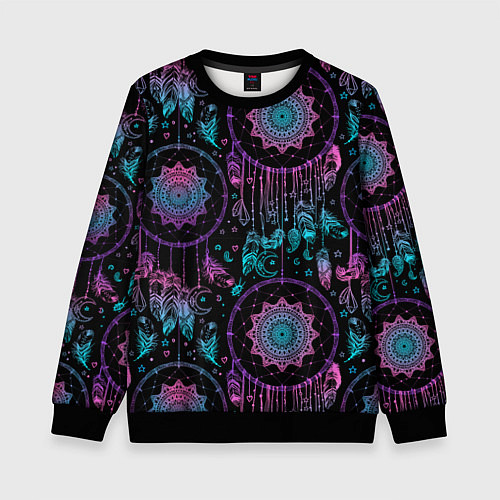 Детский свитшот Ловцы снов / 3D-Черный – фото 1