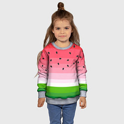 Свитшот детский Арбузик, цвет: 3D-меланж — фото 2