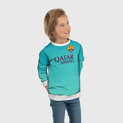 Свитшот детский Barcelona FC: Aqua, цвет: 3D-белый — фото 2