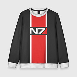 Свитшот детский Mass Effect: N7, цвет: 3D-белый