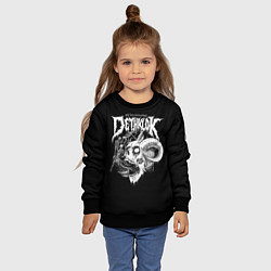 Свитшот детский Dethklok: Goat Skull, цвет: 3D-черный — фото 2