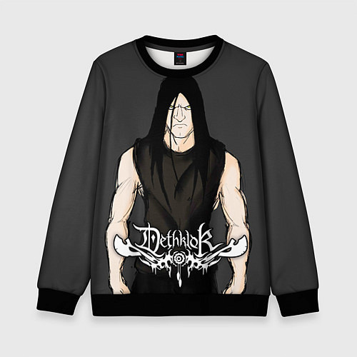Детский свитшот Dethklok Man / 3D-Черный – фото 1