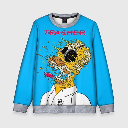 Детский свитшот Trasher Homer / 3D-Меланж – фото 1