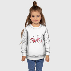 Свитшот детский Велосипед, цвет: 3D-белый — фото 2