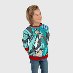 Свитшот детский Miku1, цвет: 3D-красный — фото 2