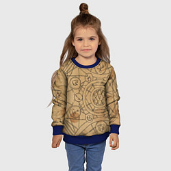 Свитшот детский Код да Винчи, цвет: 3D-синий — фото 2