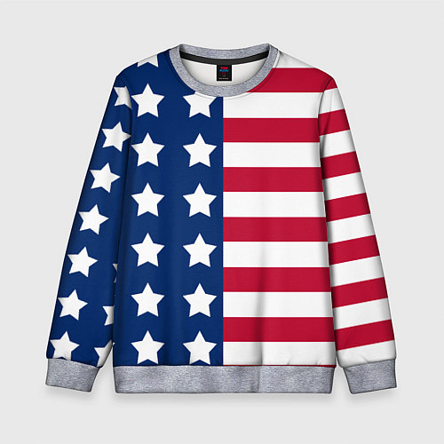 Детский свитшот USA Flag / 3D-Меланж – фото 1