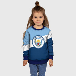 Свитшот детский FC Manchester City: Colors, цвет: 3D-синий — фото 2