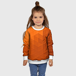 Свитшот детский Orange abstraction, цвет: 3D-белый — фото 2