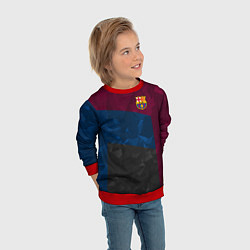 Свитшот детский FC Barcelona: Dark polygons, цвет: 3D-красный — фото 2