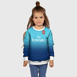 Свитшот детский Arsenal FC: Blue Away 17/18, цвет: 3D-белый — фото 2