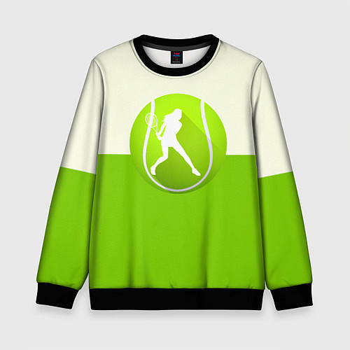 Детский свитшот Символ теннисиста / 3D-Черный – фото 1