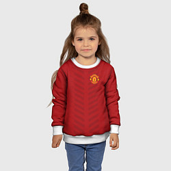 Свитшот детский Manchester United: Red Lines, цвет: 3D-белый — фото 2