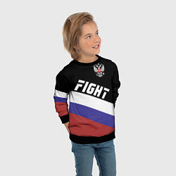 Свитшот детский Fight Russia, цвет: 3D-черный — фото 2