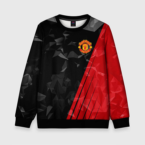 Детский свитшот FC Manchester United: Abstract / 3D-Черный – фото 1