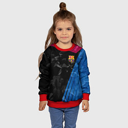 Свитшот детский FC Barcelona: Abstract, цвет: 3D-красный — фото 2