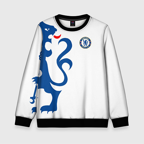 Детский свитшот FC Chelsea: White Lion / 3D-Черный – фото 1
