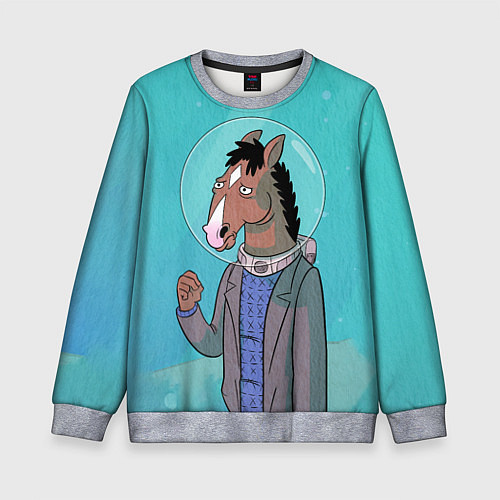 Детский свитшот BoJack / 3D-Меланж – фото 1