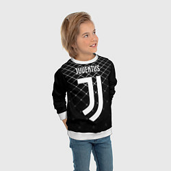 Свитшот детский FC Juventus: Black Lines, цвет: 3D-белый — фото 2