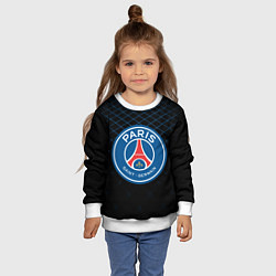 Свитшот детский FC PSG: Blue Lines, цвет: 3D-белый — фото 2
