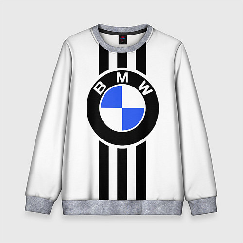 Детский свитшот BMW: Black Strips / 3D-Меланж – фото 1