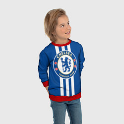 Свитшот детский FC Chelsea: Gold Lines, цвет: 3D-красный — фото 2
