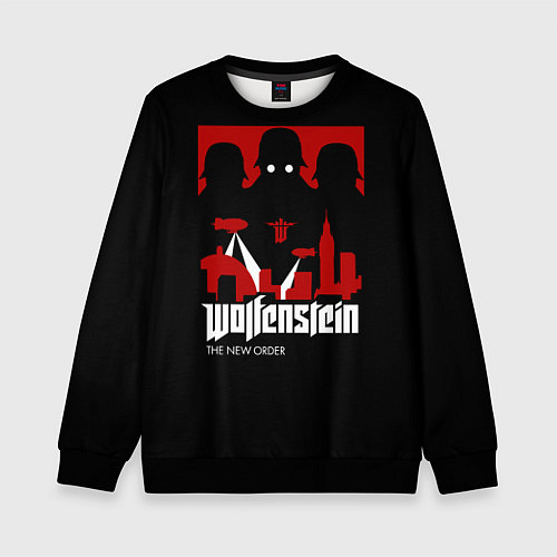 Детский свитшот Wolfenstein: Nazi Soldiers / 3D-Черный – фото 1