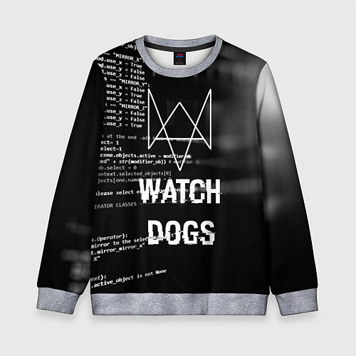 Детский свитшот Watch Dogs: Hacker / 3D-Меланж – фото 1