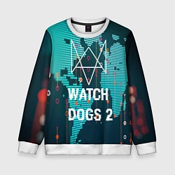 Свитшот детский Watch Dogs 2: Network Hack, цвет: 3D-белый