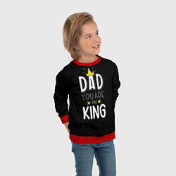 Свитшот детский Dad you are the King, цвет: 3D-красный — фото 2