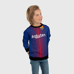 Свитшот детский FC Barcelona: Iniesta 17/18, цвет: 3D-черный — фото 2