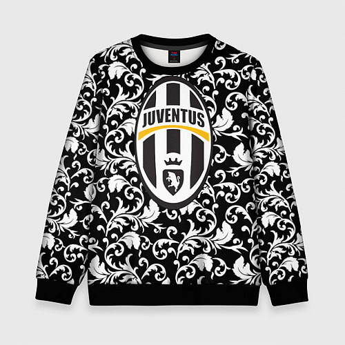 Детский свитшот FC Juventus: Floral Logo / 3D-Черный – фото 1