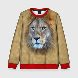 Свитшот детский Песчаный лев, цвет: 3D-красный