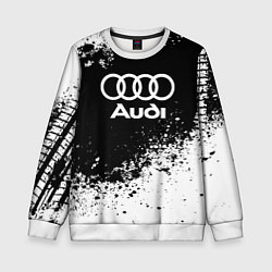 Свитшот детский Audi: Black Spray, цвет: 3D-белый