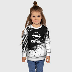 Свитшот детский Opel: Black Spray, цвет: 3D-белый — фото 2