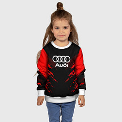 Свитшот детский Audi: Red Anger, цвет: 3D-белый — фото 2