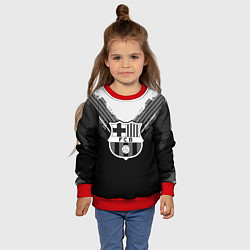 Свитшот детский FC Barcelona: Black Style, цвет: 3D-красный — фото 2