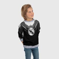 Свитшот детский FC Real Madrid: Black Style, цвет: 3D-меланж — фото 2