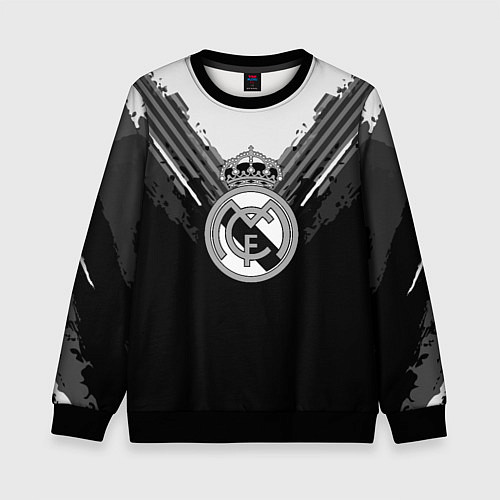 Детский свитшот FC Real Madrid: Black Style / 3D-Черный – фото 1