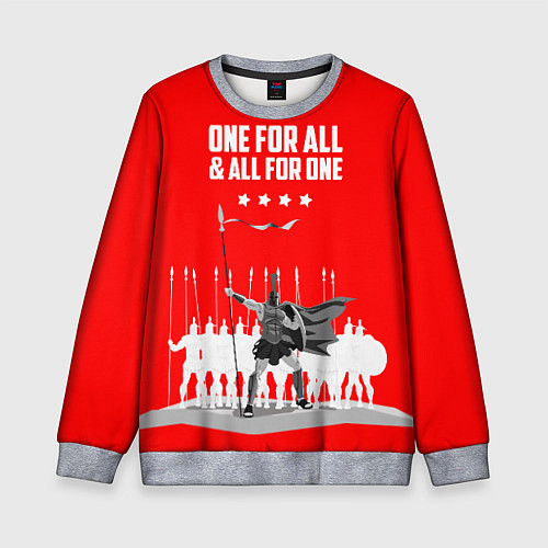 Детский свитшот One for all & all for one / 3D-Меланж – фото 1