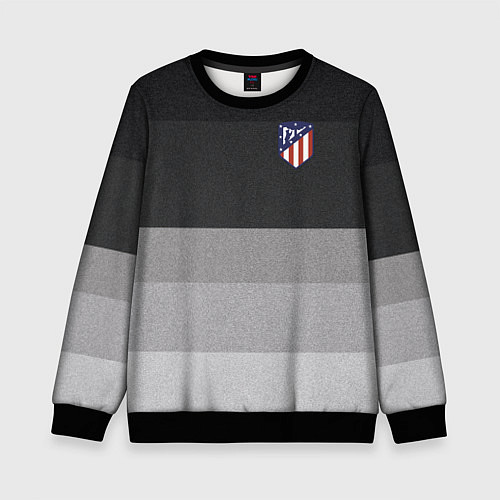 Детский свитшот ФК Атлетико Мадрид: Серый стиль / 3D-Черный – фото 1