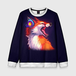 Свитшот детский Disco Fox, цвет: 3D-белый