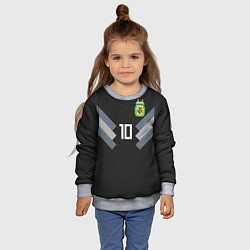 Свитшот детский Аргентина: Месси гостевая ЧМ-2018, цвет: 3D-меланж — фото 2