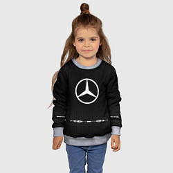 Свитшот детский Mercedes: Black Abstract, цвет: 3D-меланж — фото 2