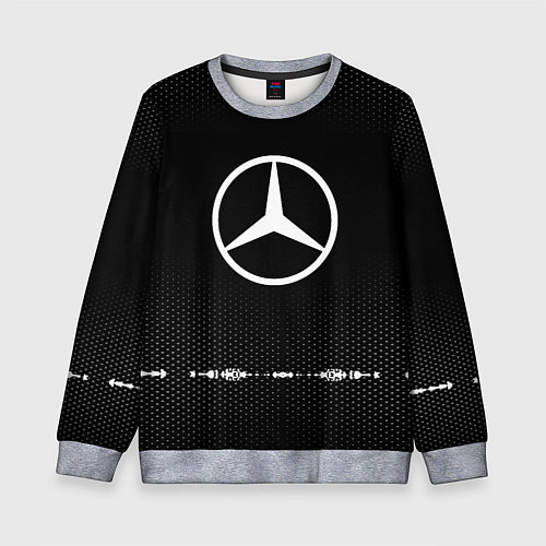Детский свитшот Mercedes: Black Abstract / 3D-Меланж – фото 1